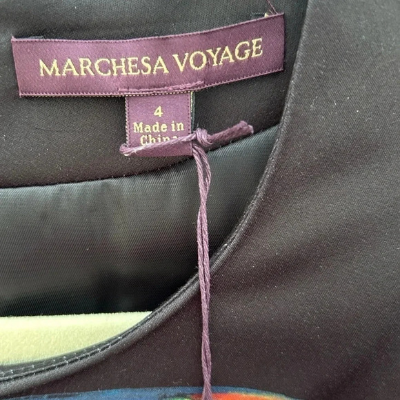 Marchesa Voyage Black Peplum Mini Dress. Size 4 - Picture 5 of 5